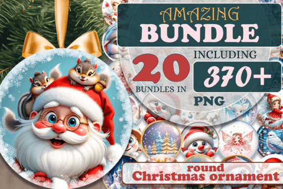 Download Round Christmas Ornaments Sublimation Bundle - Christmas ornaments sublimation bundle Collection