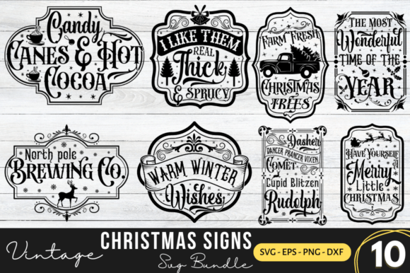 Download Farmhouse Christmas Signs SVG Bundle - Christmas sign Collection