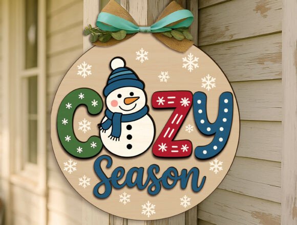Download Cozy Season Snowman Christmas Sign Svg - Christmas sign Collection