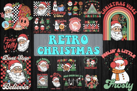 Download Retro Christmas Bundle SVG 20 Designs - Christmas bundle svg Collection