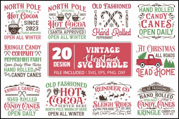 Download Vintage Christmas Sign SVG Bundle - Premium Resources