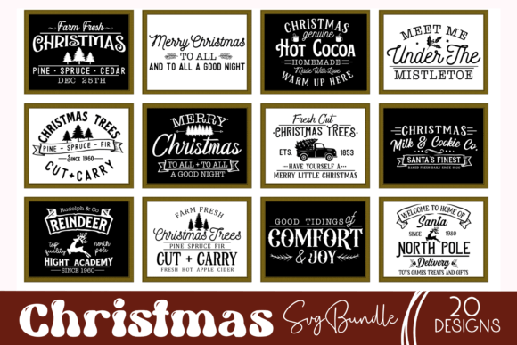 Download Christmas Sign Svg Bundle, Winter Svg - Christmas sign Collection