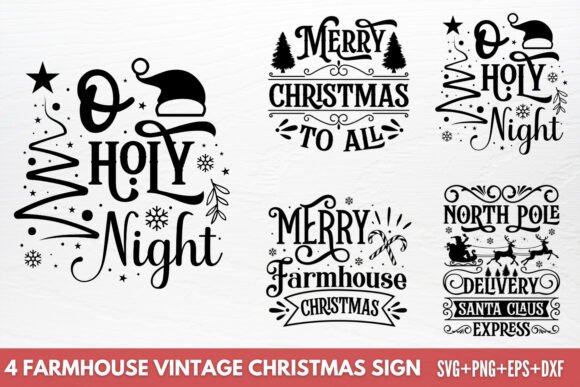 Download Farmhouse Vintage Christmas Sign SVG - Christmas sign Collection