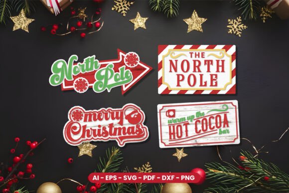 Download Christmas Sign Lasercut Bundle - Christmas sign Collection