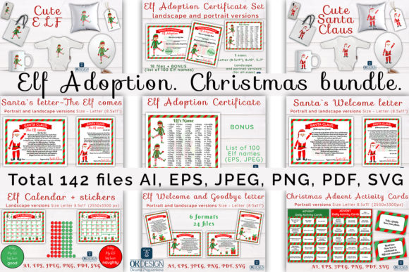 Download Elf Adoption Set. Christmas Bundle SVG - Christmas bundle svg Collection