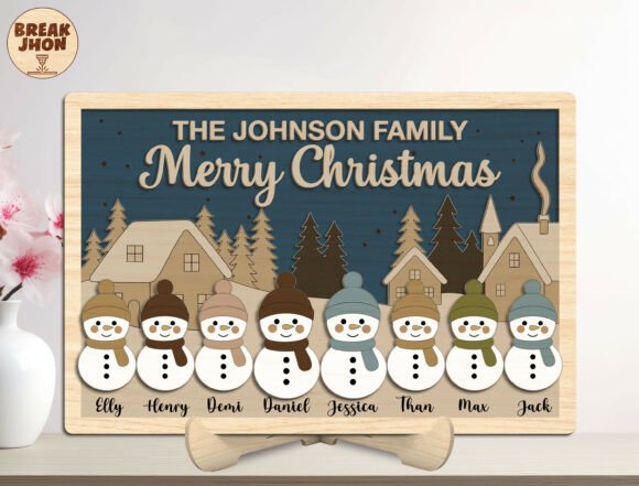 Download Family Snowman Christmas Sign SVG - Christmas sign Collection
